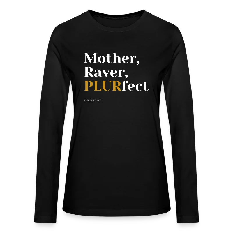 Mother, Raver, PLURfect Bella + Canvas Long Sleeve T-Shirt-- Polka Dot Checkered Tartan Mother, Raver, PLURfect Bella + Canvas Long Sleeve T-Shirt-- Polka Dot Checkered Tartan