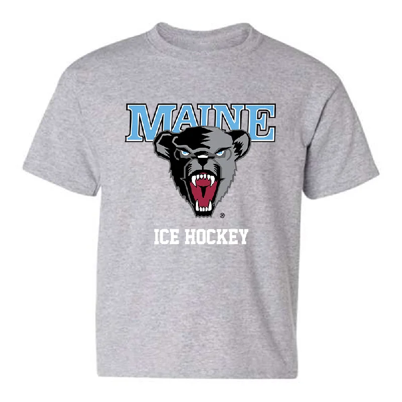 Maine - NCAA Women's Ice Hockey : Jaidyn Britt - Classic Shersey Youth T-Shirt-- Striped Floral Plaid