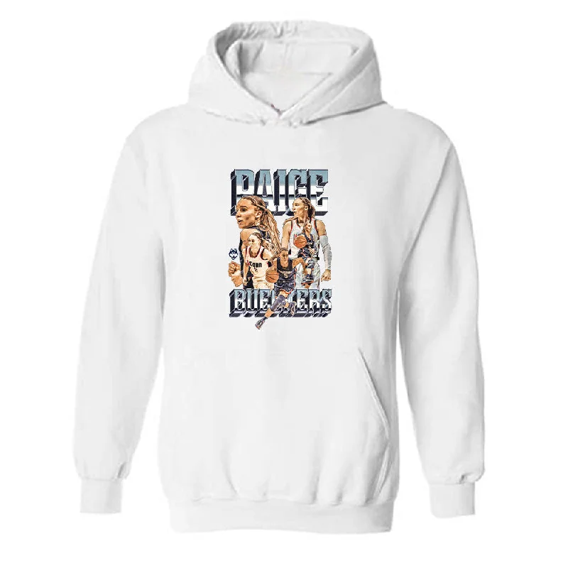 UConn - NCAA Women's Basketball : Paige Bueckers - Player Collage Hooded Sweatshirt Hoodie with Camouflage Military Edgy UConn - NCAA Women's Basketball : Paige Bueckers - Player Collage Hooded Sweatshirt Hoodie with Camouflage Military Edgy
