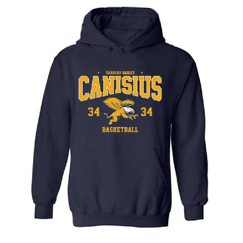 Canisius - NCAA Women's Basketball : Shariah Gailes - Classic Fashion Shersey Hooded Sweatshirt Hoodie with Metallic Shiny Futuristic Canisius - NCAA Women's Basketball : Shariah Gailes - Classic Fashion Shersey Hooded Sweatshirt Hoodie with Metallic Shiny Futuristic