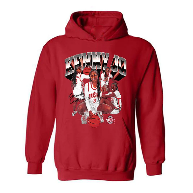 Ohio State - NCAA Women's Basketball : Kennedy Cambridge - Hooded Sweatshirt Hoodie with Thumb Holes Functional Cozy Ohio State - NCAA Women's Basketball : Kennedy Cambridge - Hooded Sweatshirt Hoodie with Thumb Holes Functional Cozy