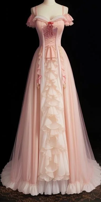 Pink Straps A-Line Ruffles Princess Long Party Dress Evening Gown, D387 empire Waist empire Pink Straps A-Line Ruffles Princess Long Party Dress Evening Gown, D387 empire Waist empire