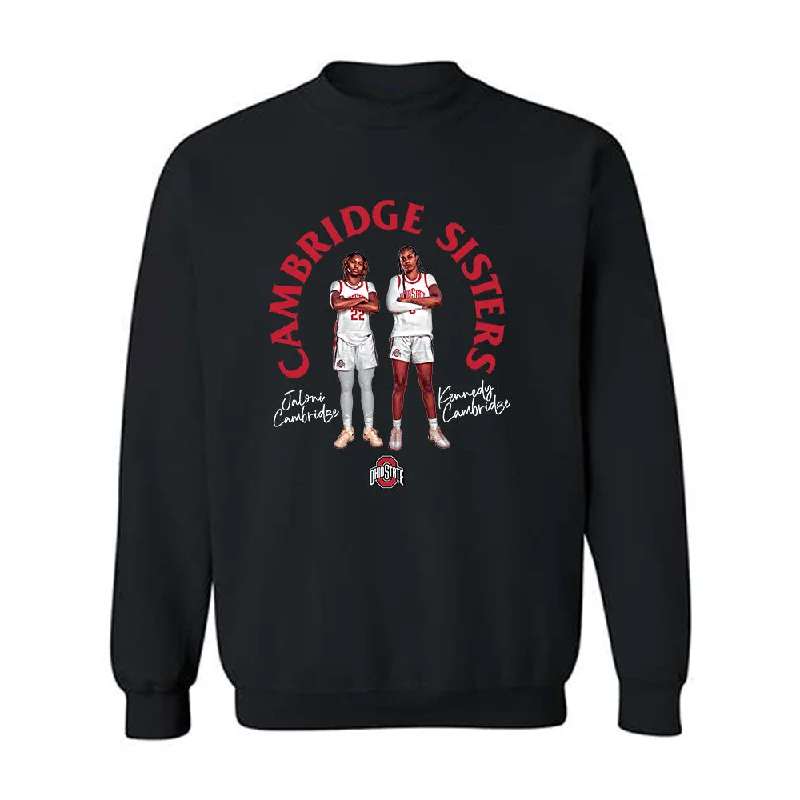Ohio State - NCAA Women's Basketball : Cambridge Sisters - Crewneck Sweatshirt Hoodie with Zipper Versatile Modern Ohio State - NCAA Women's Basketball : Cambridge Sisters - Crewneck Sweatshirt Hoodie with Zipper Versatile Modern