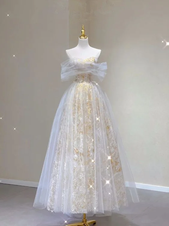 Pretty Sweetheart A-Line Tulle Lace Long Formal Party Dress MD7444 Tunics Short Trendy Pretty Sweetheart A-Line Tulle Lace Long Formal Party Dress MD7444 Tunics Short Trendy