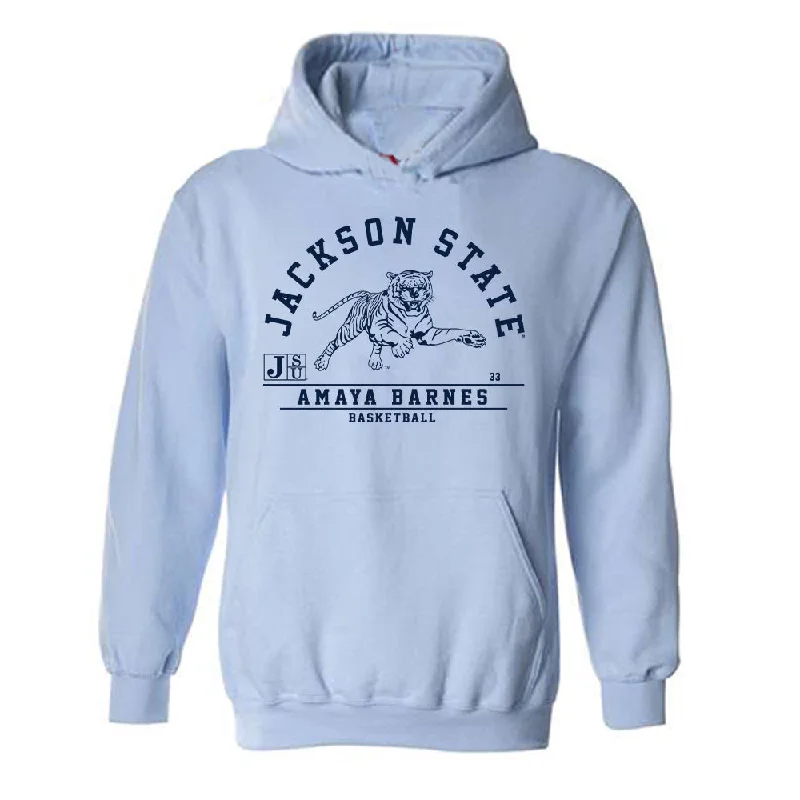 Jackson State - NCAA Women's Basketball : Amaya Barnes - Classic Fashion Shersey Hooded Sweatshirt Hoodie with Pattern Geometric Abstract Jackson State - NCAA Women's Basketball : Amaya Barnes - Classic Fashion Shersey Hooded Sweatshirt Hoodie with Pattern Geometric Abstract