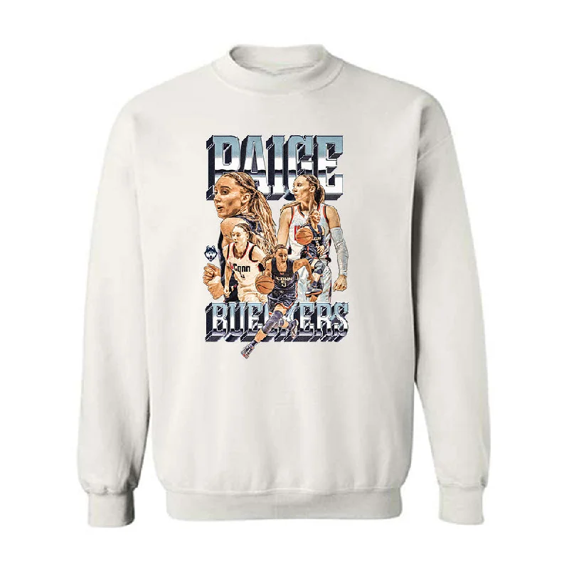 UConn - NCAA Women's Basketball : Paige Bueckers - Player Collage Crewneck Sweatshirt Hoodie with Tie-Dye Psychedelic Retro UConn - NCAA Women's Basketball : Paige Bueckers - Player Collage Crewneck Sweatshirt Hoodie with Tie-Dye Psychedelic Retro