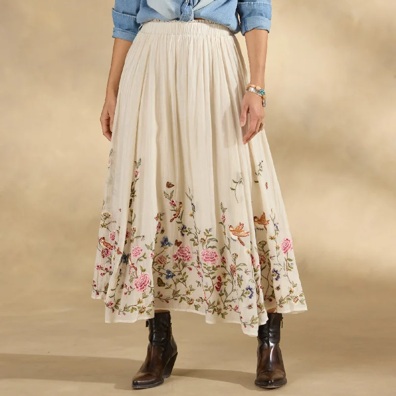 Romance Garden Skirt leather skirt durable