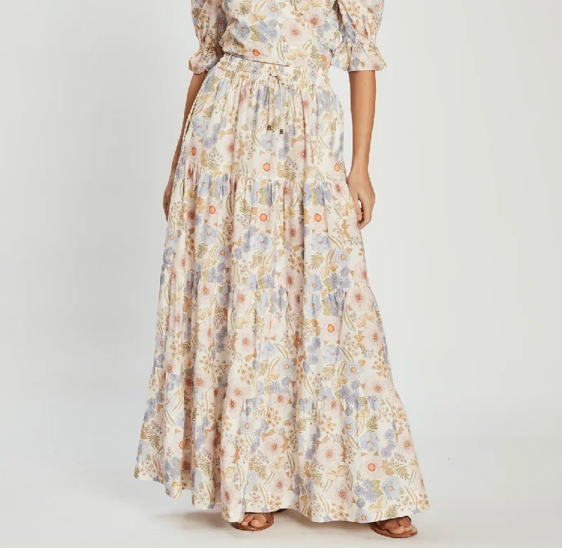 Harni - Elle Tiered Skirt chiffon skirt flowing