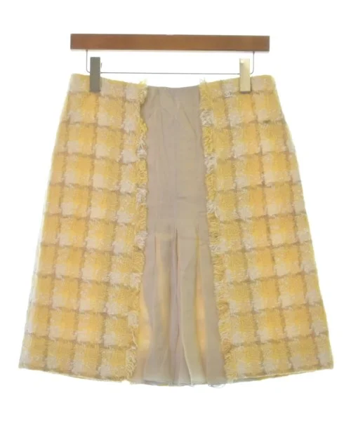 CHANEL Knee length skirts wool skirt sturdy