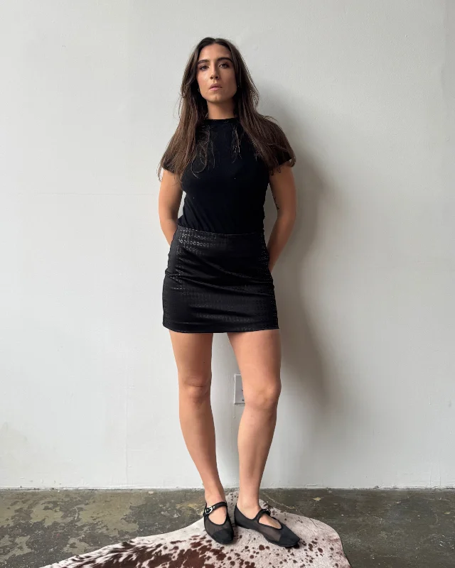 Y2K Express Mini Skirt- 4 denim skirt durable