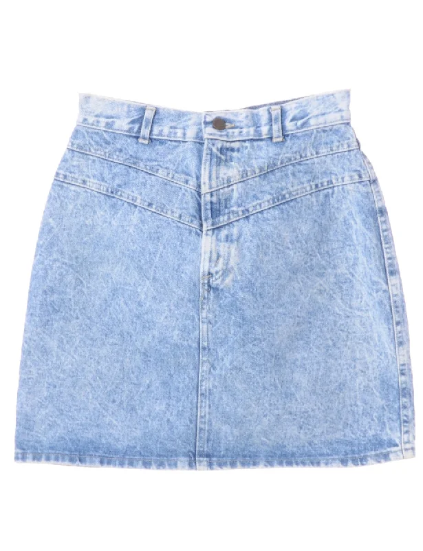 Acid Wash Mini Skirt leather skirt sleek