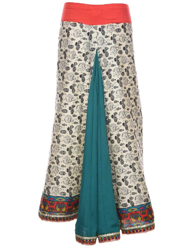 A-Line Maxi Skirt - L wool skirt sturdy