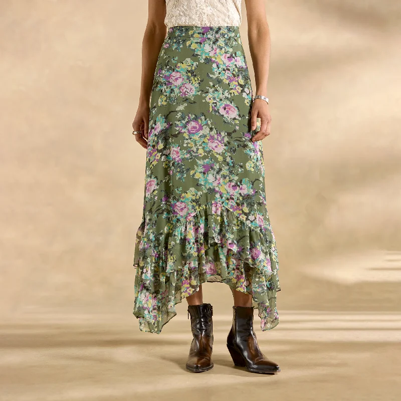 Champs De Fleur Skirt cashmere skirt plush