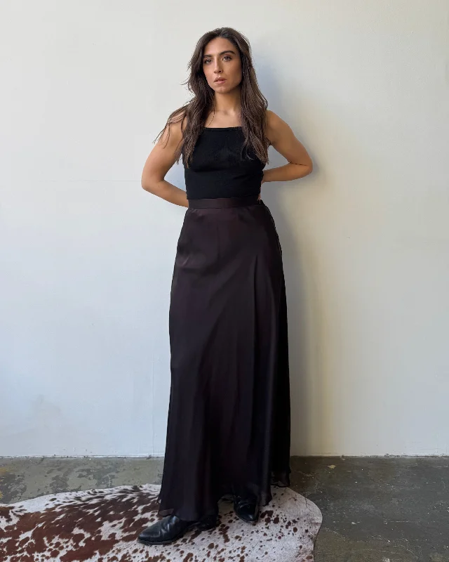 Brown Layered Maxi Skirt- 6/8 tulle skirt dreamy