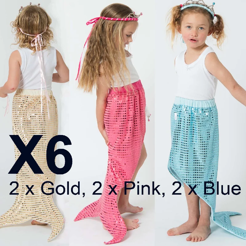 Mermaidia Skirt - Pack of 6 Mixed Colours linen skirt natural