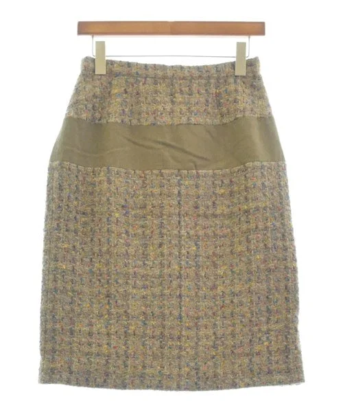 CHANEL Knee length skirts cashmere skirt rich