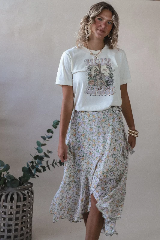 Ditsy Floral Midi Skirt leather skirt modern