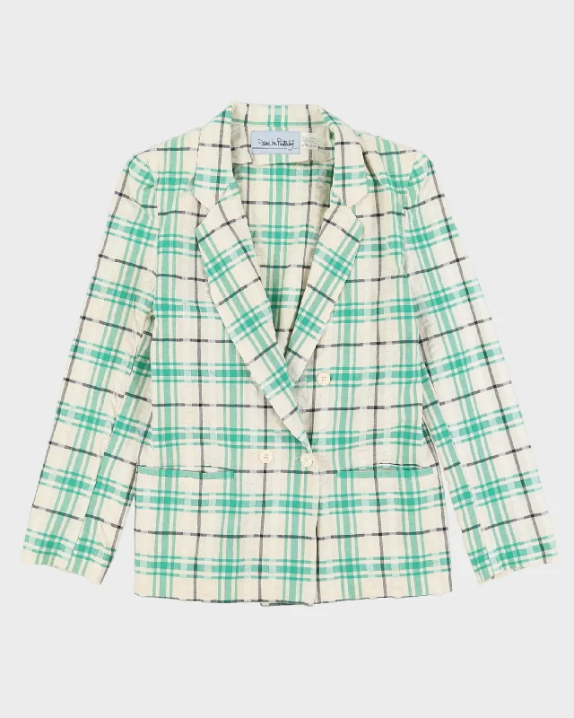 Vintage 1990s Diane Von Furstenberg Green Blazer Jacket - S Chenille Fabric Brocade Fabric Lace Fabric Vintage 1990s Diane Von Furstenberg Green Blazer Jacket - S Chenille Fabric Brocade Fabric Lace Fabric
