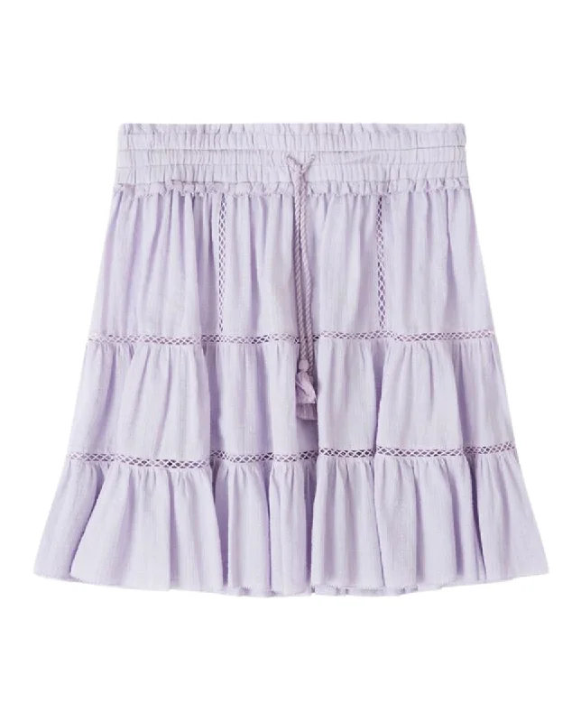 Lioline Skirt Lilac linen skirt light