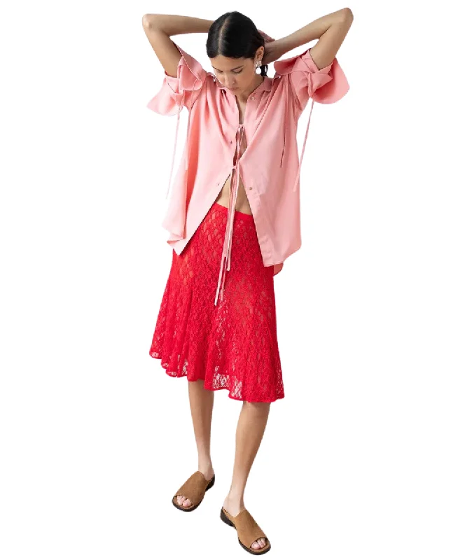 Taylor Skirt Red chiffon skirt floaty