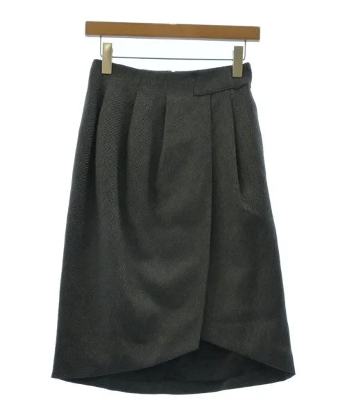 COLUMN Knee length skirts chiffon skirt flowing