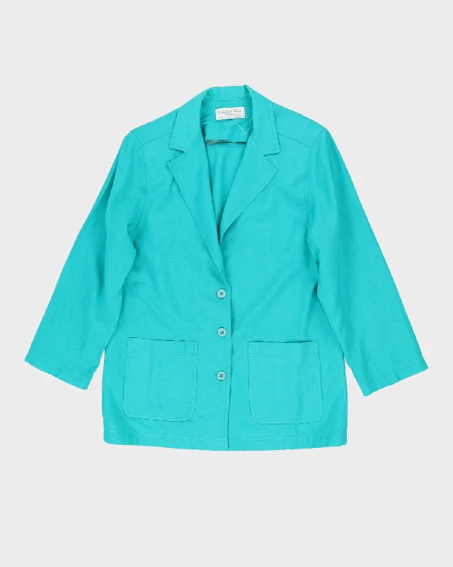 Christian Dior Separates Green Blazer Jacket - M Chenille Jacket Brocade Jacket Lace Jacket Christian Dior Separates Green Blazer Jacket - M Chenille Jacket Brocade Jacket Lace Jacket