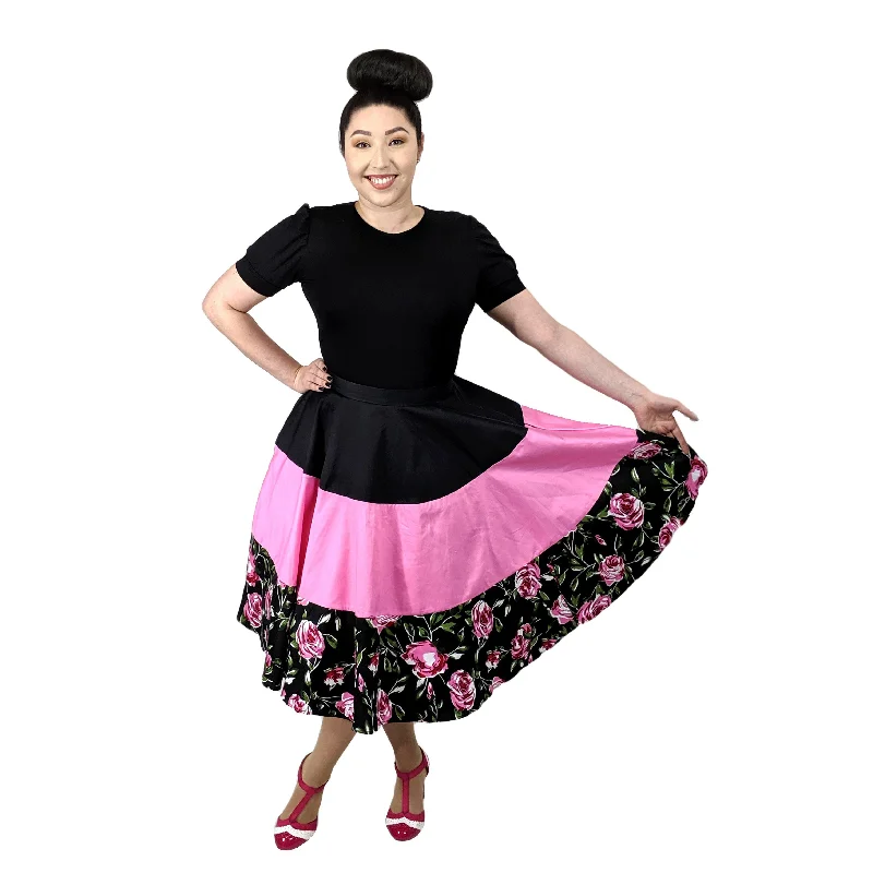 GGR Roses Block Print Skirt corduroy skirt cozy