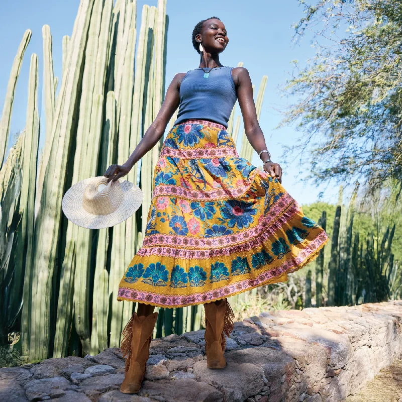 Sunshine Gardens Skirt corduroy skirt comfortable