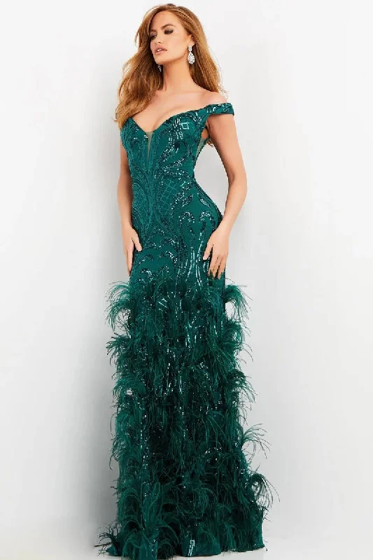 Feather Skirt Sequin Gown Black satin skirt smooth