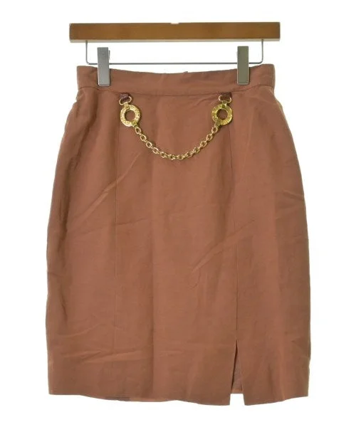 CELINE Knee length skirts linen skirt breathable