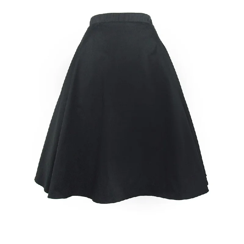 Hemet Circle Skirt in Black chiffon skirt airy