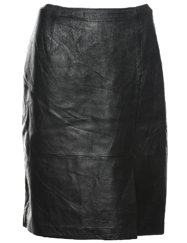 A-Line Leather Skirt - L chiffon skirt airy