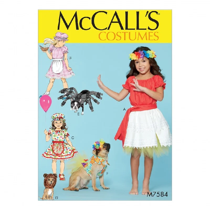 CLEARANCE • McCall's Pattern KIDS' GATHERED TOP AND SKIRT, AND DOG COSTUMES 7584 patchwork skirt art CLEARANCE • McCall's Pattern KIDS' GATHERED TOP AND SKIRT, AND DOG COSTUMES 7584 patchwork skirt art