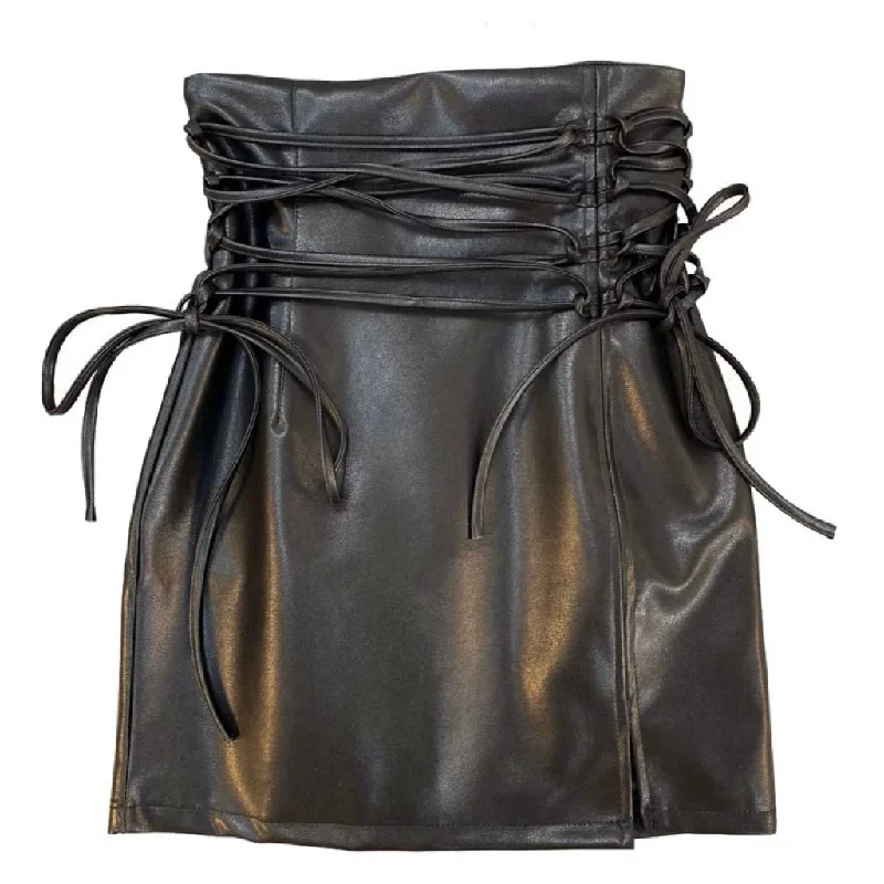 MARTHA FAUX LEATHER SKIRT tulle skirt dreamy