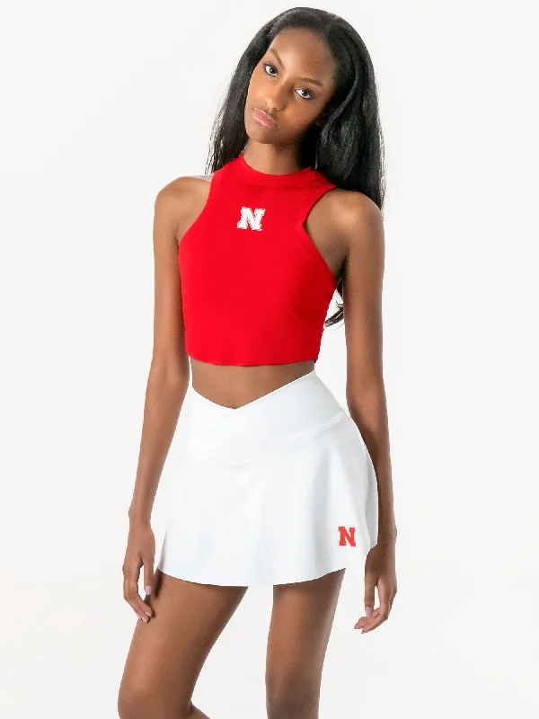 University of Nebraska - The Campus Rec Active Skirt - White wool skirt breathable