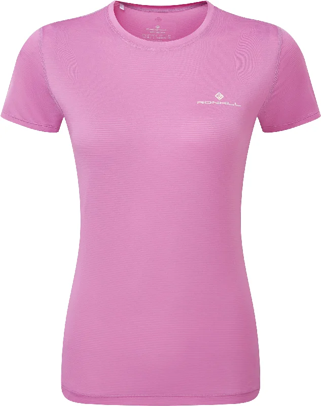 Ronhill Tech Short Sleeve Womens Running Top - Pink