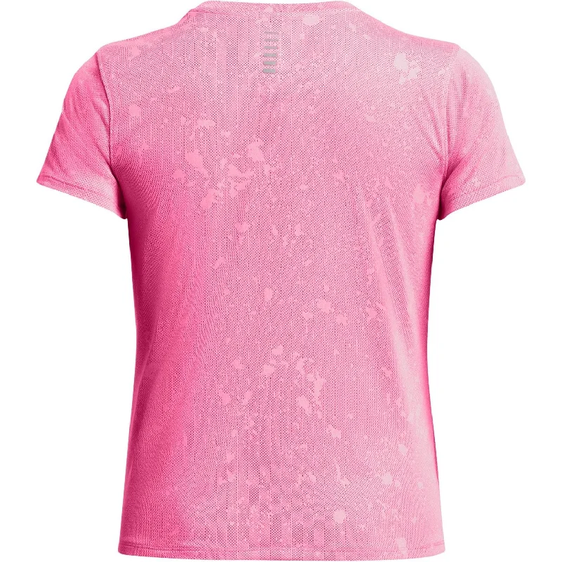 Under Armour Launch Splatter Short Sleeve Womens Running Top - Pink