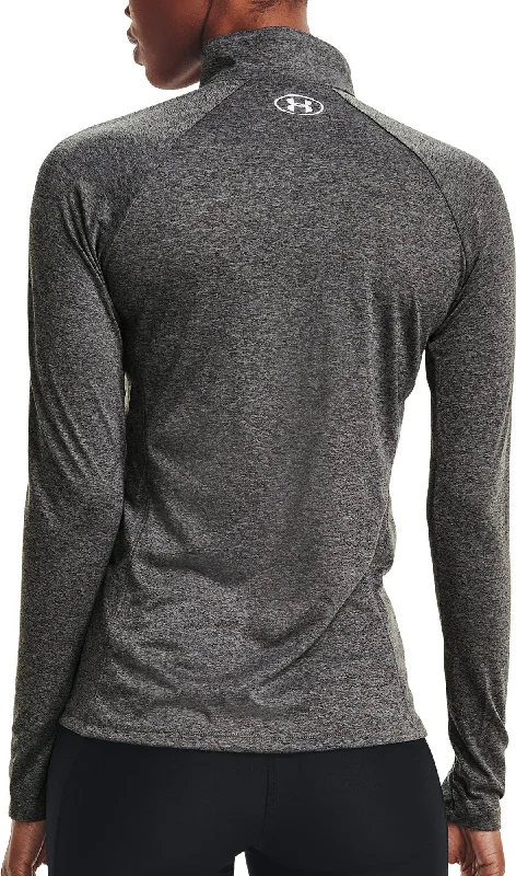 Under Armour Tech Half Zip Long Sleeve Womens Training Top - Grey