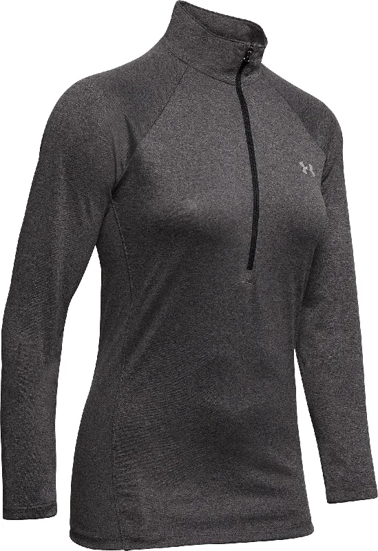 Under Armour Tech Half Zip Long Sleeve Womens Training Top - Grey