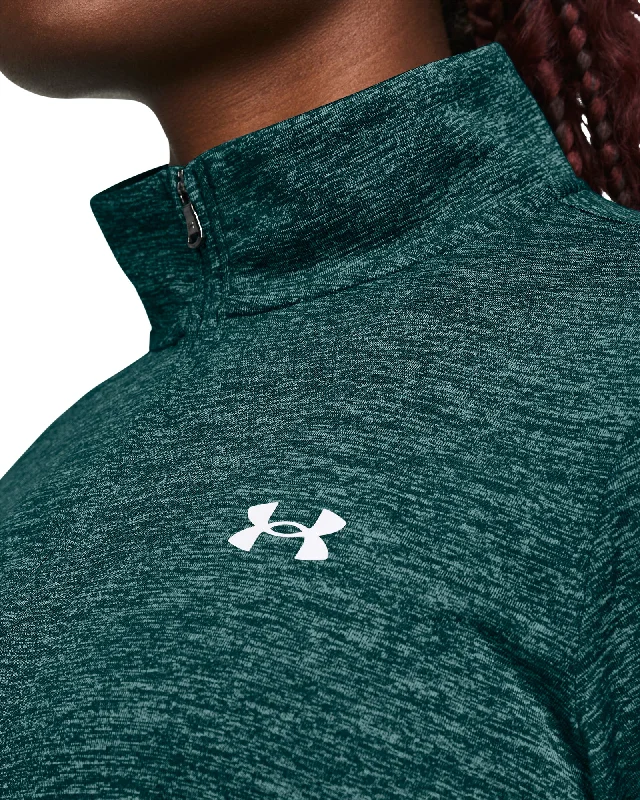 Under Armour Tech Twist Half Zip Long Sleeve Womens Training Top - Green