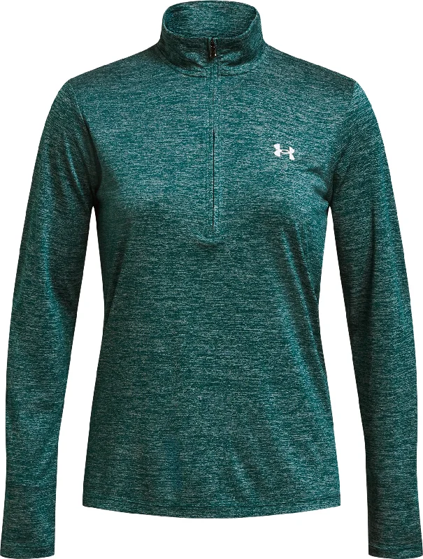 Under Armour Tech Twist Half Zip Long Sleeve Womens Training Top - Green