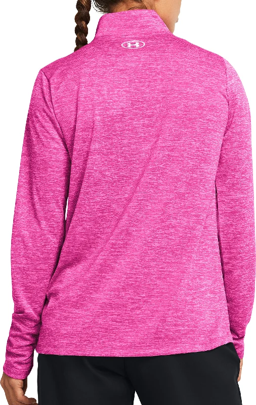 Under Armour Tech Twist Half Zip Long Sleeve Womens Training Top - Pink