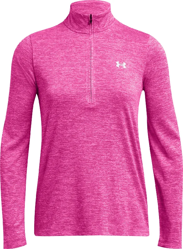 Under Armour Tech Twist Half Zip Long Sleeve Womens Training Top - Pink