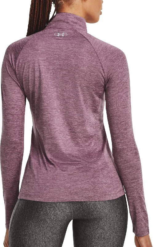 Under Armour Tech Twist Half Zip Long Sleeve Womens Training Top - Purple