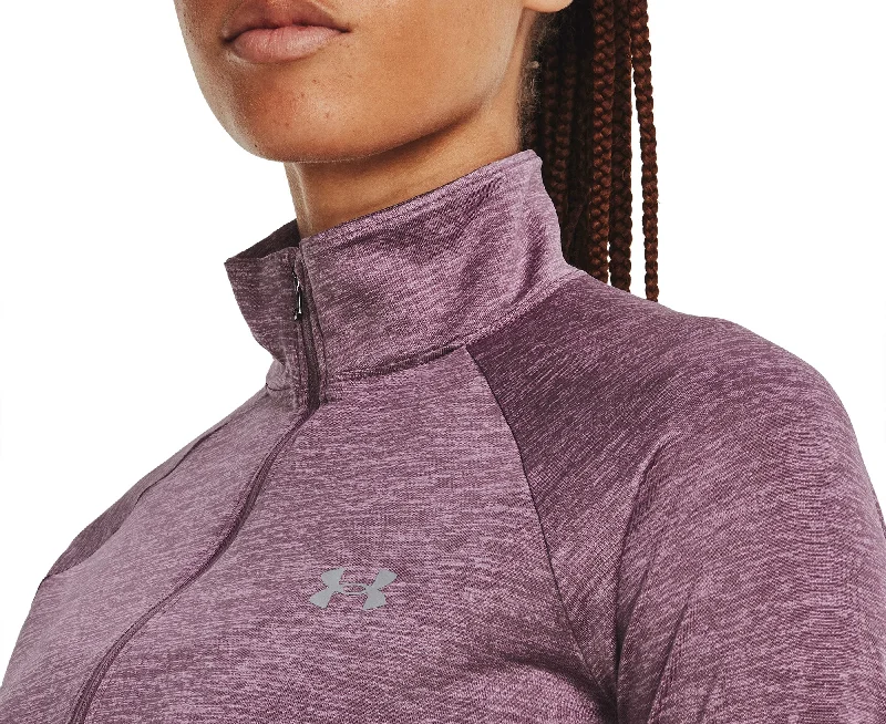 Under Armour Tech Twist Half Zip Long Sleeve Womens Training Top - Purple