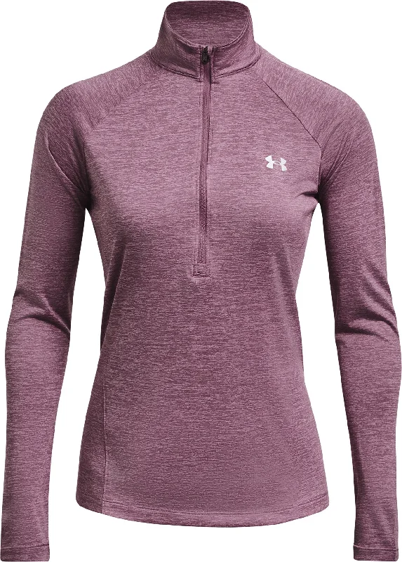 Under Armour Tech Twist Half Zip Long Sleeve Womens Training Top - Purple