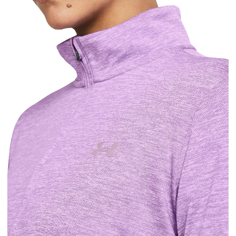 Under Armour Tech Twist Half Zip Long Sleeve Womens Training Top - Purple