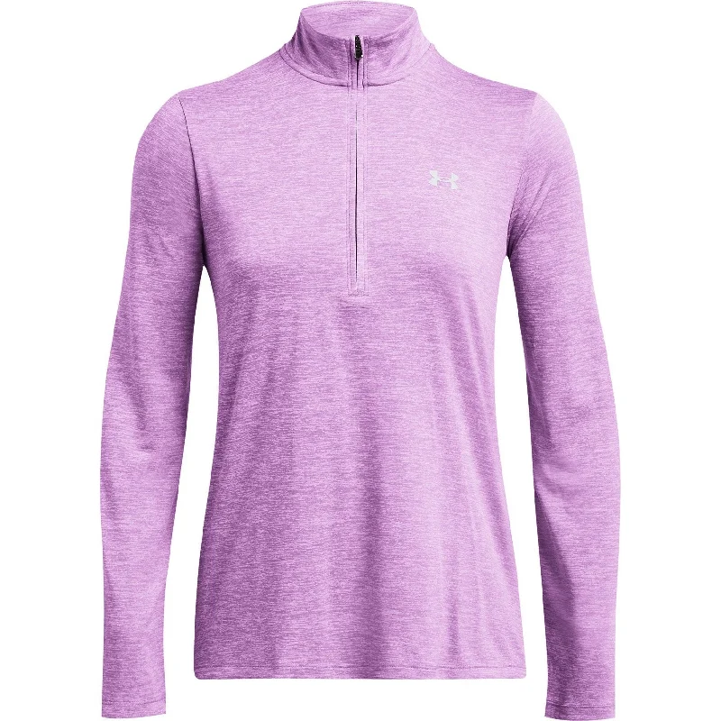 Under Armour Tech Twist Half Zip Long Sleeve Womens Training Top - Purple