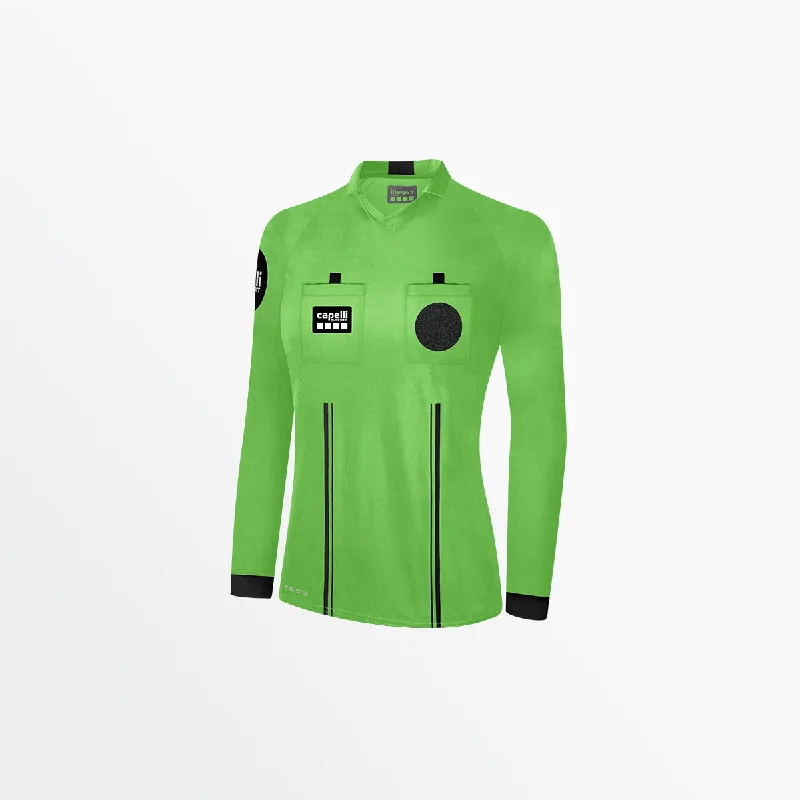 WOMEN'S OFFICIAL REFEREE V-NECK LONG SLEEVE JERSEY