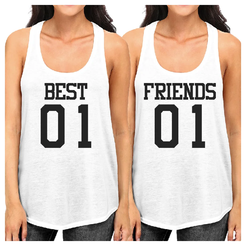 Best01 Friends01 BFF Matching Racerback Tank Tops